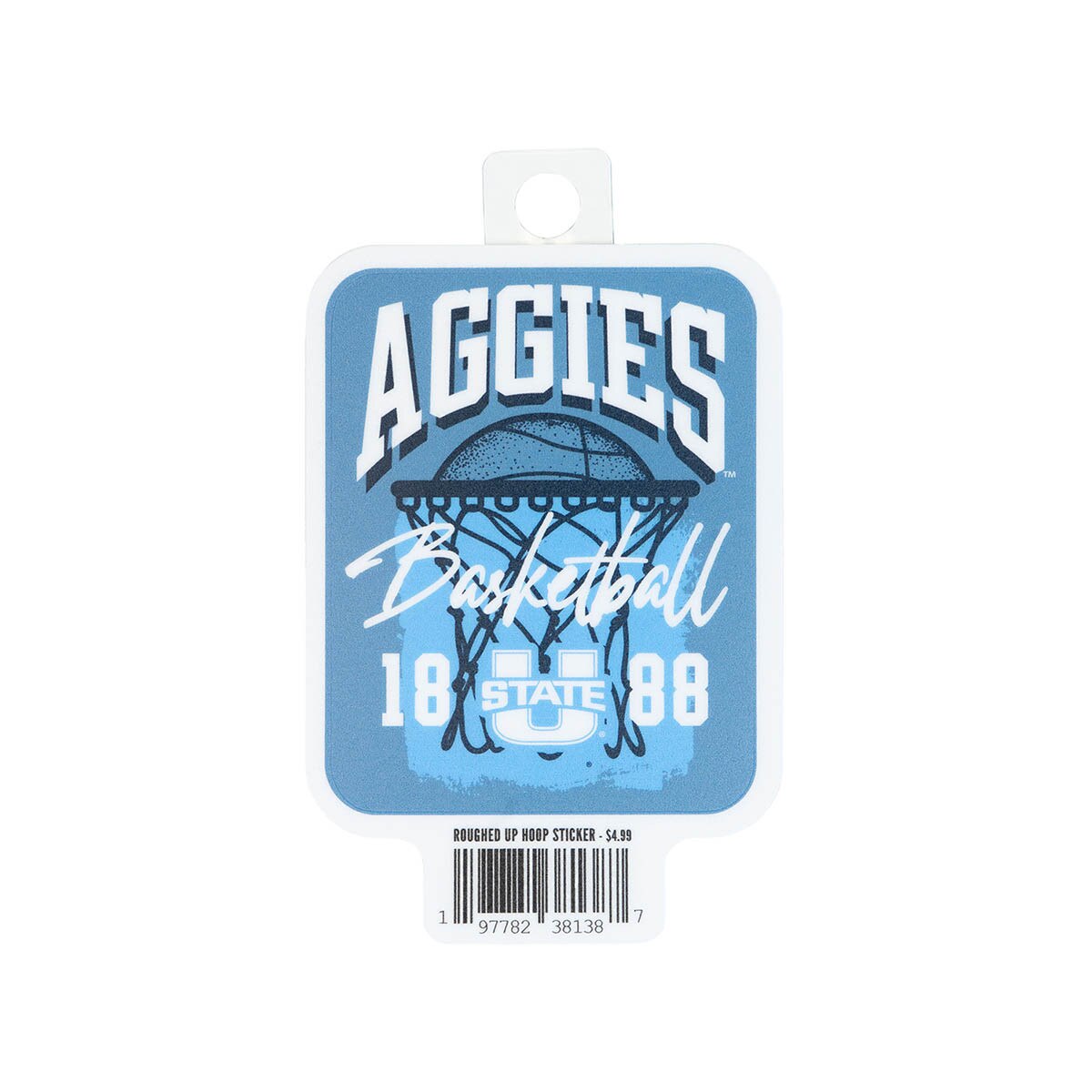 U-State Aggies Basketball 1888 Sticker - 2 In.